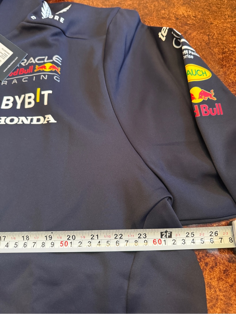 Red Bull Racing Mens Navy and Red Hoodie - Picture 6 of 9